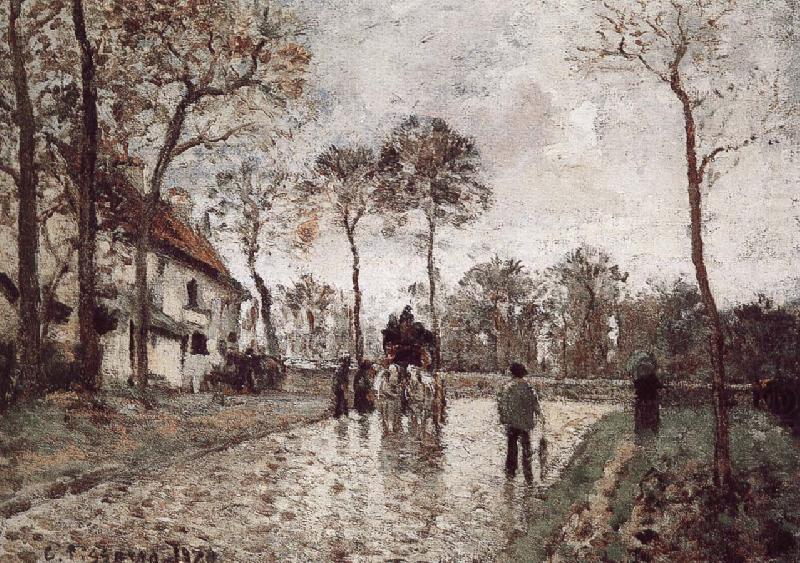 Camille Pissarro Road Vehe is peaceful the postal vehicle china oil painting image